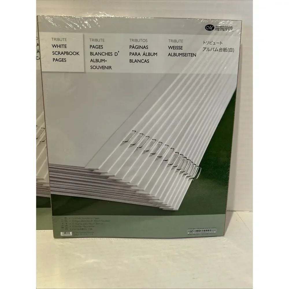 Creative Memories NEW white scrapbook refills 8 1/2X11- 4 Packs